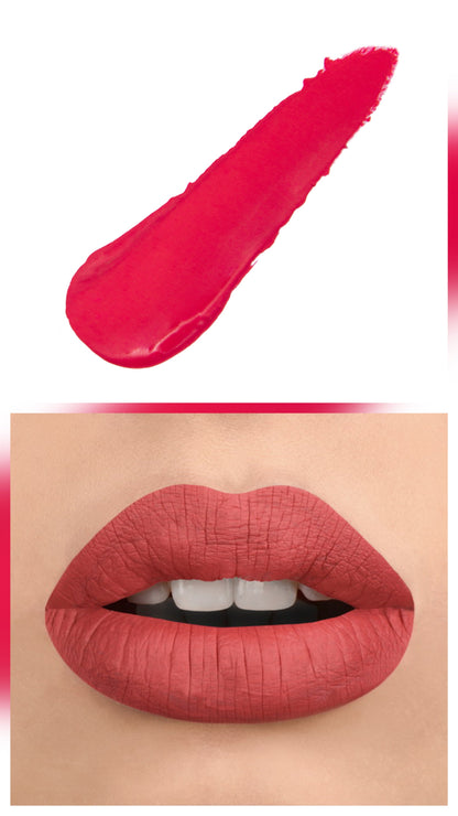 ELIL Lip Kit Scarlet 3006 swatch and lip try-on