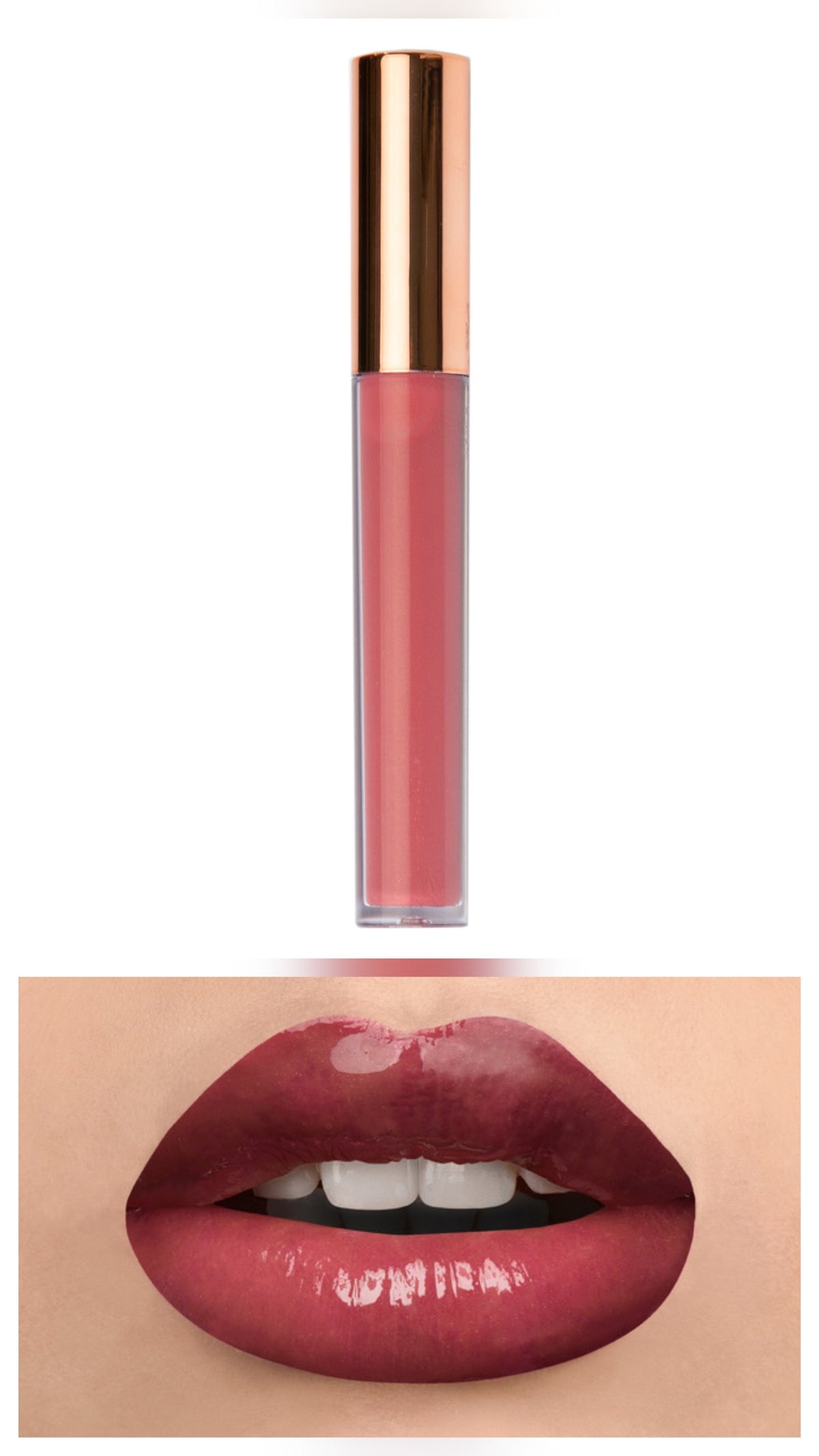 ELIL Lustre Lip Gloss Plum 03 with lip swatch